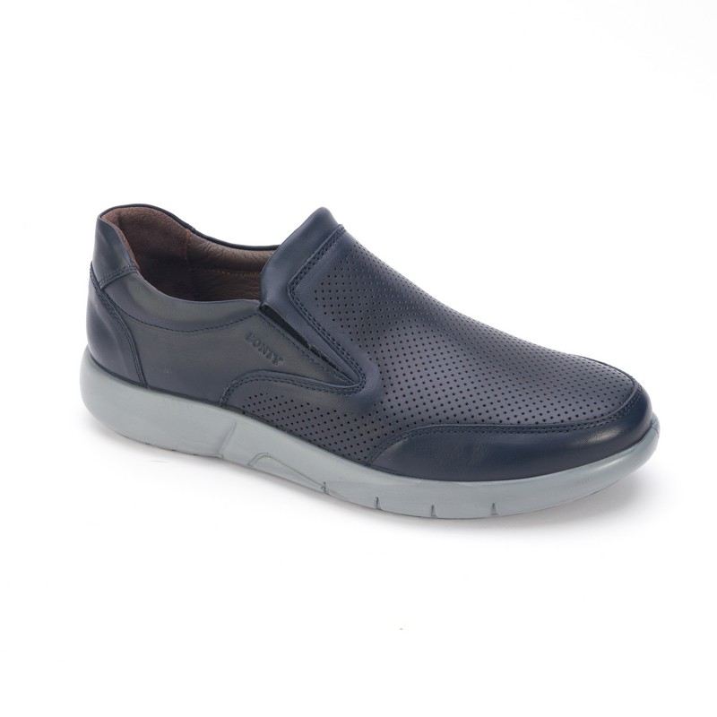 28641-navy-shorlot Полуботинки муж.кожа-кожа темно-синий